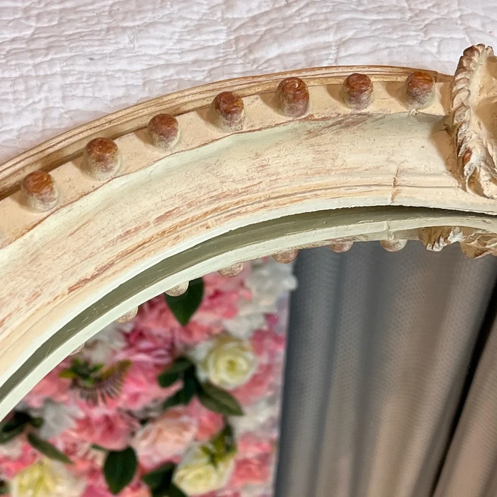 Hamilton collection round lion head “ carved “ mirror plastic decorative 19 inch